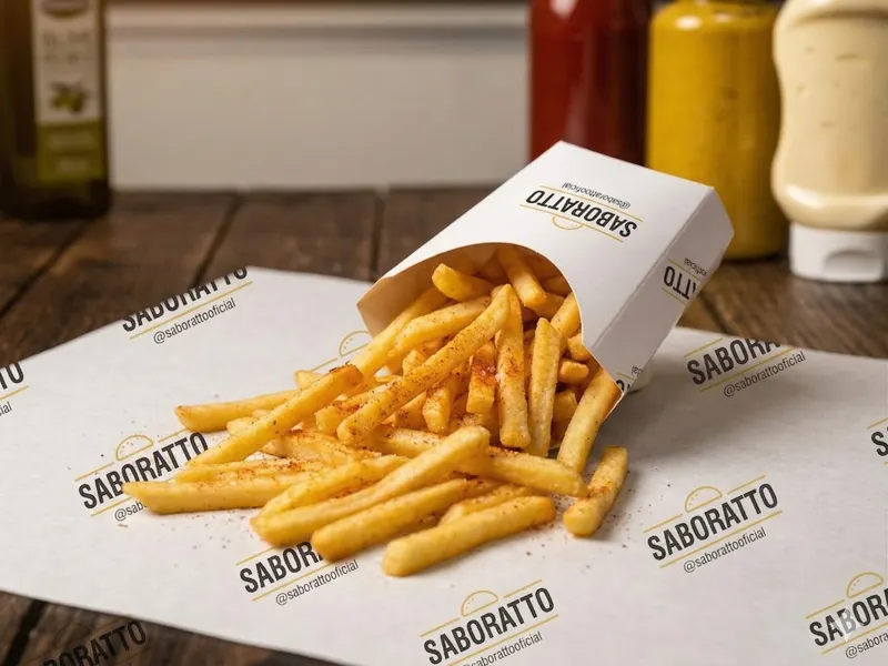 Porción de papas a la francesa de Saboratto